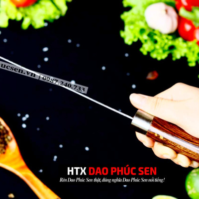 Dao Phúc Sen - Dao bầu lọc cán gỗ 20 (DAO PHÚC SEN RÈN THỦ CÔNG)