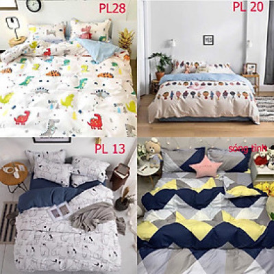 Set Vỏ Chăn Ga Gối Cotton Poly Nhập Khẩu gồm ( 1 ga + 2 vỏ gối đầu+ 1 vỏ chăn ). Shop gửi màu ngẫu nhiên