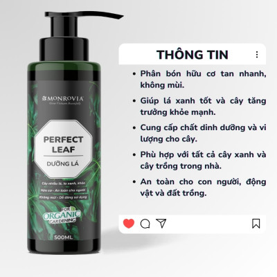 Combo phân bón toàn diện MONROVIA hữu cơ giúp cây khỏe, lá xanh mướt cho cây cảnh, dung tích 1.5l