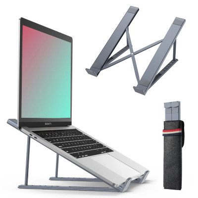 Giá đỡ laptop tản nhiệt gấp gọn Choetech H055 cho máy từ 9 đến 17 inch (Hàng chính hãng)