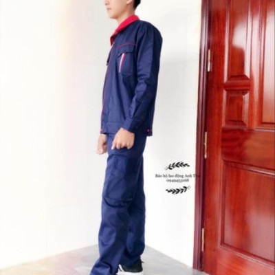 Bộ bảo hộ lao động VAT cài cúc có nẹp giấu cúc, quần túi hộp