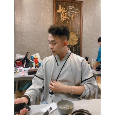 ĐỒ LAM ĐI CHÙA Set Đồ Lam Đi Chùa Cao Cấp Cho Nam s1