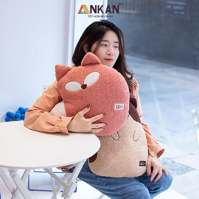 Chăn Gối Văn Phòng Đa Năng ANKAN Hình Cáo Cá Voi Cừu Gấu Nhật Bản