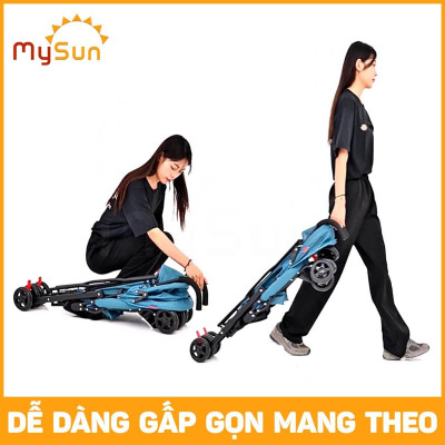 Xe đẩy ngồi du lịch cho em bé 6 tháng 1 2 3 4 tuổi gấp gọn Standard MySun