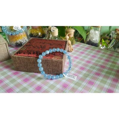 Vòng đeo tay đá aquamarine