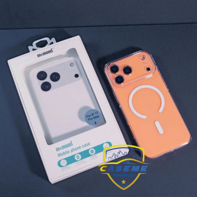 Ốp lưng Memumi Glitter trong suốt từ tính bảo vệ camera cho iPhone Air, iPhone 17, iPhone 17 Pro, iPhone 17 Pro Max Siêu mỏng 0.3mm, hít nam châm chắc chắn - Hàng Nhập Khẩu