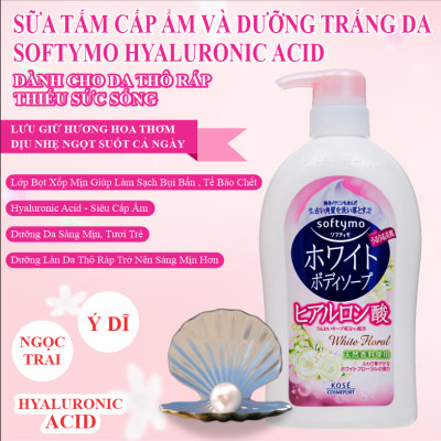Sữa Tắm Dưỡng Trắng Mịn Da Kosé Softymo Hyaluronic Acid Body Soap (600 mL)