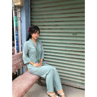 ĐỒ LAM ĐI CHÙA PHÁP PHỤC PHẬT GIÁO Bà Lai Lụa