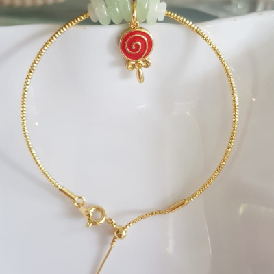 Vòng Tay charm xinh đẹp 5 đồng tiền đá cẩm thạch tự nhiên Đồng tiền Trắng Xanh nhẹ phối charm đỏ kiểu tròn may mắnVòng màu vàng khoen rút xinh Nữ đeo dễ thương ạ