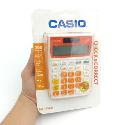 Máy Tính Văn Phòng Casio MJ 12VCB-RG - Kèm Quà Chất