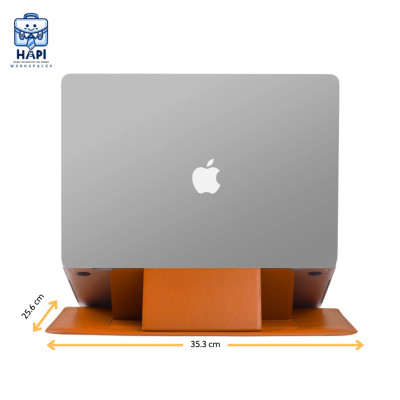 Túi da PU chống sốc hàng chính hãng WiWU Skin Pro Slim 13.3-16 inch, tích hợp giá đỡ tản nhiệt