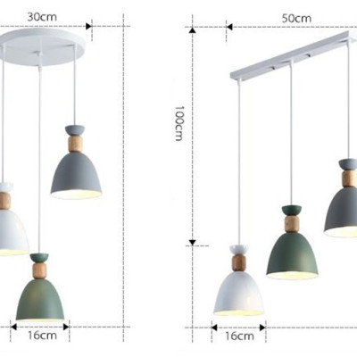 Bộ đèn thả HATSMED cao cấp kèm bóng LED chuyên dụng và đế ốp trần