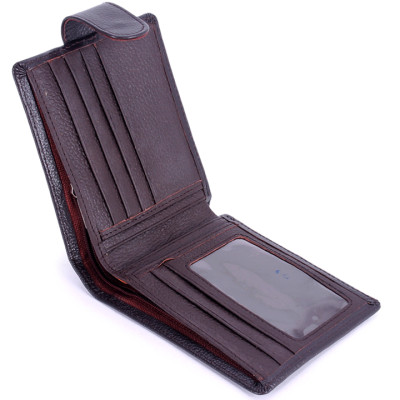 Bóp nam da bò bấm nút màu da, đen, nâu HT2141-42-43