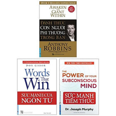 Combo Sách Sức Mạnh Của Ngôn Từ + Sức Mạnh Tiềm Thức + Đánh Thức Con Người Phi Thường Trong Bạn (Bộ 3 Cuốn)