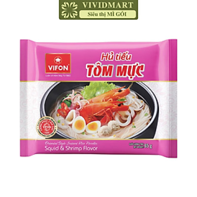 VIFON - Hủ tiếu Vifon hủ tiếu Tôm mực, Hủ tíu Tôm mực Vifon, Hủ tiếu Tôm mực Vifon, Hủ tíu Vifon (65g/gói)