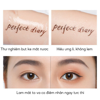 Bút kẻ mắt PERFECT DIARY dạng lỏng chống thấm nước lâu trôi nhanh khô dễ sử dụng không bị nhòe lem 0.5ml