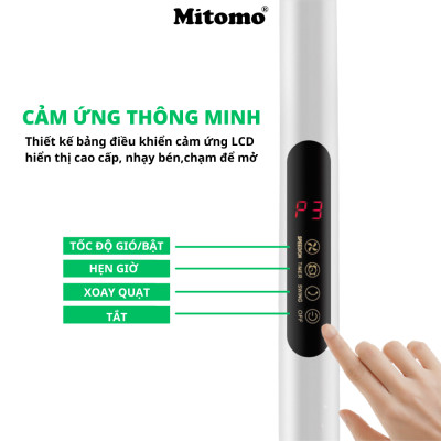 Quạt lửng Mitomo FCE-60AE có điều khiển từ xa, hẹn giờ, màn hình LCD với 3 chế độ gió hàng chính hãng- Bảo hành 2 năm