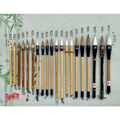 Bút lông lang hào đoản phong toán đầu, lông ngắn đầu bút tiêm nhọn, đàn hồi tụ phong cực tốt