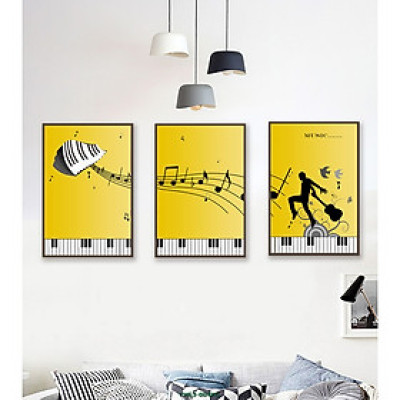 (CÓ ẢNH THẬT) Tranh treo tường trang trí decor phòng âm nhạc 9 tranh có khung kèm đinh treo