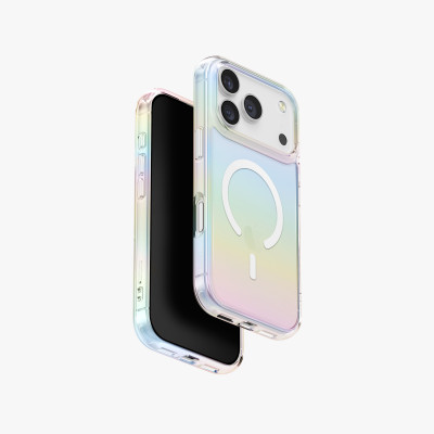 Ốp lưng Cho iPhone 17 Series UNIQ Iridescia Hiệu Ứng Holographic Chuyển Sắc Cầu Vồng Sạc Không Dây MagClick Hàng Chính Hãng