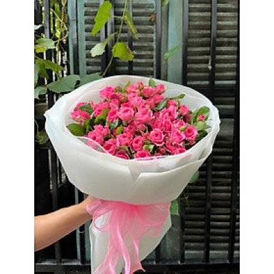 [Hoa tươi 100%] Bó hoa hồng chùm Sofia - tùy chọn màu giấy gói, miễn phí thiệp tặng kèm cùng lời nhắn