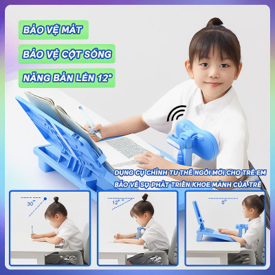 Bàn Học Chống Cận Thị, Chống Gù Lưng, Chống Ngủ Gật Thông Minh Cho Trẻ Bộ Chỉnh Sửa Tư Thế Ngồi Loại Tốt