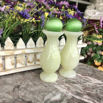 Bộ combo cặp Lục Bình Lọ Hoa đá ngọc onyx kết hợp quả cầu phong thủy