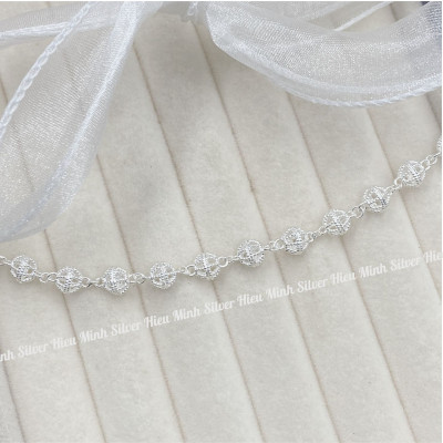 Lắc Tay Nữ Bạc Ta Bí Ngô BẠC HIỂU MINH LTU635