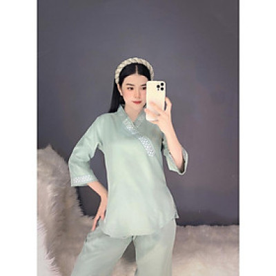 Đồ Lam Đi Chùa Nhật Viền Hàn Quốc