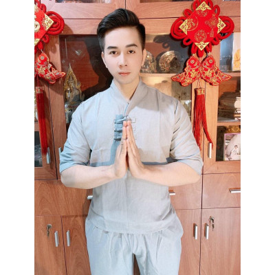 ĐỒ LAM ĐI CHÙA #Mã Freeship Xtra RP028#Mẫu Lam Nam Cao Cấp S5