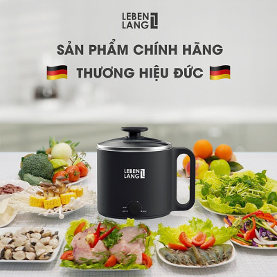 Nồi lẩu điện mini đa năng Lê Bên Làng LBEC0808S dung tích 1500ml - Hàng chính hãng