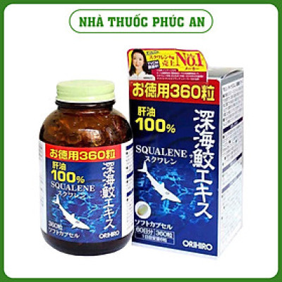 Viên uống dầu gan cá Squalene Orihiro Nhật Bản 390 viên hỗ trợ xương khớp, tim mạch