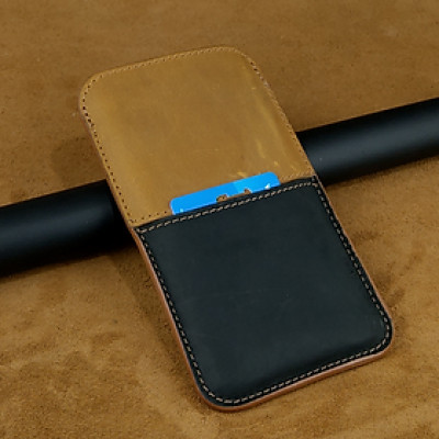 Bao da rút điện thoại 15 pro max 14 pro max 13 pro max 12 pro max 15 plus 14 plus có ngăn đựng thẻ,tiền da bò sáp bền đẹp - hàng chính hãng