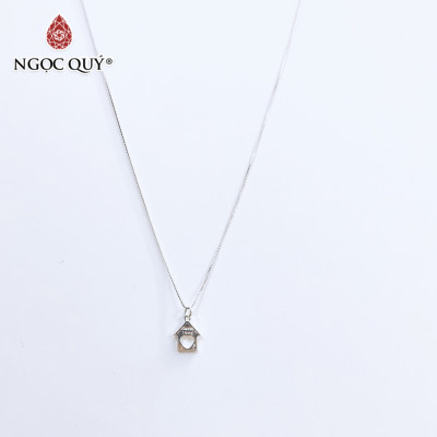 Dây chuyền bạc mặt ngôi nhà - Ngọc Quý Gemstones