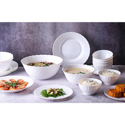 Đĩa (dĩa)/Bộ 6 đĩa thủy tinh sâu lòng Luminarc Trianon N3646 23cm | Hàng chính hãng