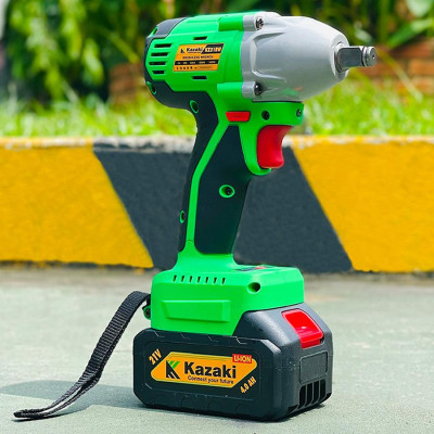 MÁY SIẾT BULONG 21V (MOTOR TỪ) KAZAKI KZ21BW (CHÂN PIN MAKITA, 2 PIN 4AH, 1 SẠC )- HÀNG CHÍNH HÃNG