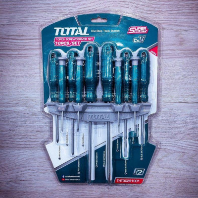 BỘ 10 TUA VÍT DẸP, BAKE, SAO VÀ TUA VÍT CHUẨN TOTAL THTDC251001 - HÀNG CHÍNH HÃNG