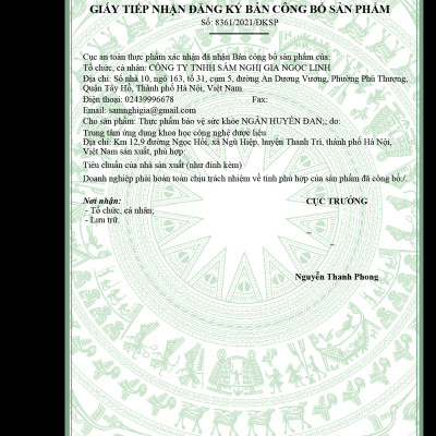 [CHÍNH HÃNG] NGÂN HUYỀN ĐAN - QUỐC BẢO VIỆT NAM | SÂM NGHỊ GIA NGỌC LINH