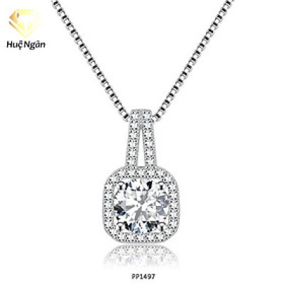 Dây chuyền bạc 925 Huệ Ngân - Mặt vuông cá tính PP1497