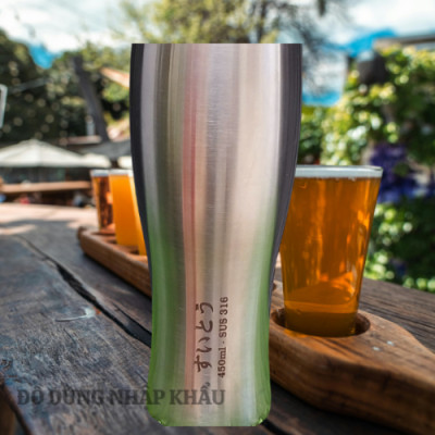 Ly giữ nhiệt ly bia dáng cao 450ml Inox 316 hàng nhập bãi chưa qua sư dụng