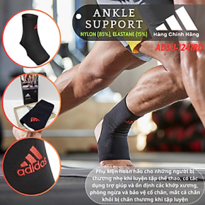 Băng Cổ Chân Thun Co Giãn ADIDAS ADSU-1241RD Ankle Support (1 Cái) - Phụ Kiện Thể Thao Chính Hãng