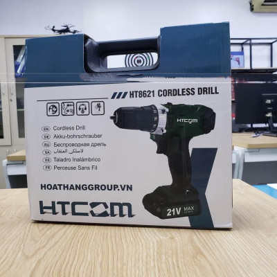 MÁY KHOAN PIN 10MM 21V HT8621 HTCOM (2 PIN + 1 SẠC) - HÀNG CHÍNH HÃNG