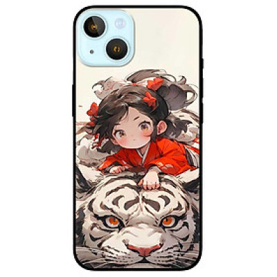 Ốp lưng cho IPhone 14 - 14 Plus - 14 Pro - 14 Pro Max - Cô Bé Và Hổ Trắng - Hàng Chính Hãng