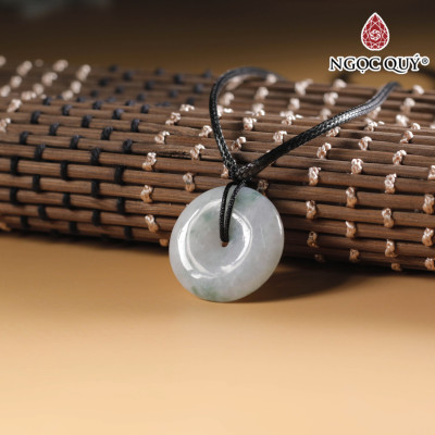 Mặt dây chuyền đồng điếu đá cẩm thạch 24mm type A mệnh mộc, mệnh hỏa - Ngọc Quý Gemstones