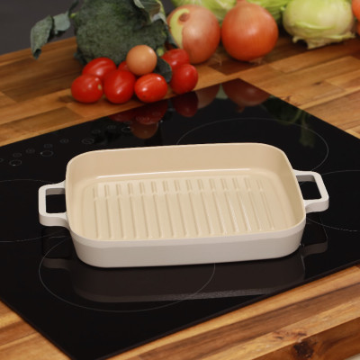 [Hàng chính hãng] Chảo nướng chống dính bếp từ  Neoflam Fika 28cm. dùng để nướng trên bếp hoặc thay khay trong lò nướng.  Made in Korea. Hàng có sẵn, giao ngay