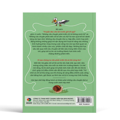 Sách Truyện đọc cho bé trước giờ đi ngủ - Những câu chuyện phát triển chỉ số cảm xúc EQ - MCBOOKS - BẢN QUYỀN