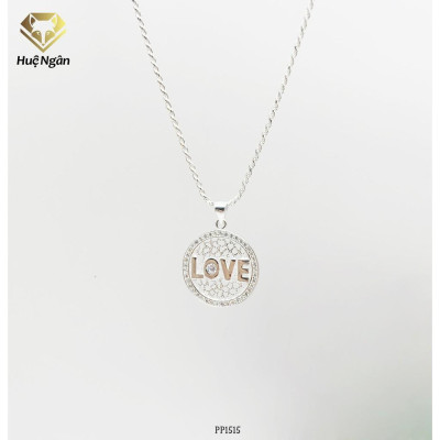 Dây chuyền bạc Ý 925 Huệ Ngân - LOVE PP1515