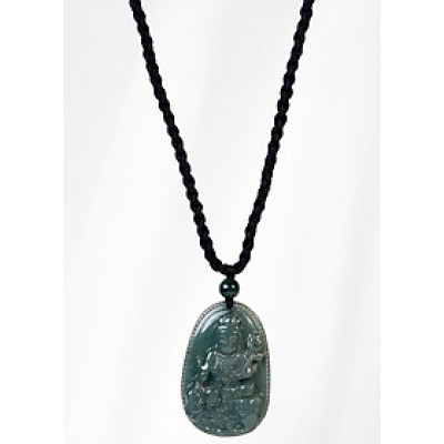 Mặt Dây Chuyền Phổ Hiền Bồ Tát Tuổi Tỵ Đá Cẩm Thạch Nước Ngọc Ngọc Quý Gemstones