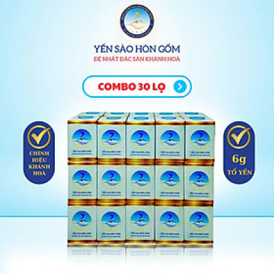 [Combo 30 Hũ] Tổ Yến Sào Chưng Đường Ăn Kiêng - Yến Sào Hòn Gốm Chính Hiệu Khánh Hoà - HGK NEST