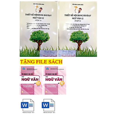 Sách - Combo Thiết kế nội dung bài dạy ngữ văn 12 - tập 1 + 2 ( bộ cánh diều )
